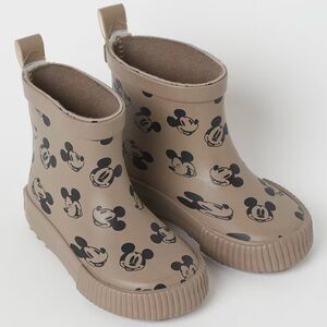 H&M Mickey Mouse © Disney Graphic Motif Rubberized Waterproof Rain Boots